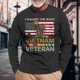 I Walked The Walk Vietnam Veterans American Flag 237 Long Sleeve T-Shirt Gifts for Old Men