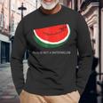 Watermelon 'This Is Not A Watermelon' Palestine Collection Long Sleeve T-Shirt Gifts for Old Men