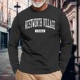 Westworth Village Texas Tx Vintage Athletic Sports Long Sleeve T-Shirt Gifts for Old Men