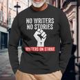Wga Writers Guild Of America On Strike Wga Anti Ai Chatbots Long Sleeve T-Shirt Gifts for Old Men