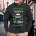 I Wish You A Merry Liftmas Fitness Trainer Long Sleeve T-Shirt Gifts for Old Men