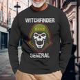 Witchfinder General Creepy Halloween Horror Witch Hunt Halloween Long Sleeve T-Shirt Gifts for Old Men