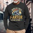 Worlds Best Farter I Mean Father Best Dad Ever Cool Dog Long Sleeve T-Shirt Gifts for Old Men