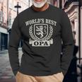 World's Best Opa Vintage Crest Grandpa Long Sleeve T-Shirt Gifts for Old Men
