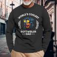 Worlds Coolest Dog Dad Papa Men Rottweiler Long Sleeve T-Shirt Gifts for Old Men