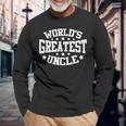 Worlds Greatest Uncle Uncle Fathers Day Long Sleeve T-Shirt Gifts for Old Men