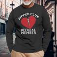 Zipper Club Open Heart Surgery Recovery Novelty Long Sleeve T-Shirt Gifts for Old Men
