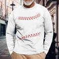 7 Year Old 7Th Baseball Softball Birthday Party Boys Girls Long Sleeve T-Shirt Gifts for Old Men