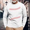 8 Year Old 8Th Baseball Softball Birthday Party Boys Girls Long Sleeve T-Shirt Gifts for Old Men