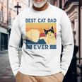 Best Cat Dad Ever Retro Vintage Cat Daddy Father Day Long Sleeve T-Shirt T-Shirt Gifts for Old Men