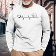 Bichon Frise Heartbeat Dog Breed Bichon Frise Heart Long Sleeve T-Shirt Gifts for Old Men