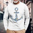Boat Lighthouse Ship Wheel Treasure Sailors Anchor Long Sleeve T-Shirt T-Shirt Gifts for Old Men