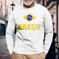 Brasil Brazilian Apparel Clothing Outfits Ffor Men Long Sleeve T-Shirt Gifts for Old Men