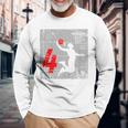 Distressed 4 Year Old 4Th Basketball Birthday Slam Dunk Long Sleeve T-Shirt T-Shirt Gifts for Old Men