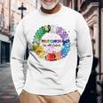 Fight Cancer In All Color Ribbon Fighter Warrior Support Long Sleeve T-Shirt Gifts for Old Men