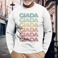 First Name Giada Italian Girl Retro Name Tag Groovy Party Long Sleeve T-Shirt T-Shirt Gifts for Old Men