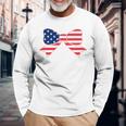 Flag Bow Girls 4Th Of July Toddler Stars And Stripes Baby Long Sleeve T-Shirt Gifts for Old Men