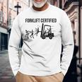 Forklift Operator Forklift Certified Retro Vintage Men Long Sleeve T-Shirt Gifts for Old Men