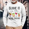 Cruise Blame It On The Drink Package Long Sleeve T-Shirt Gifts for Old Men