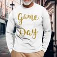 Game Day Football Cute Football Top Long Sleeve Gifts for Old Men