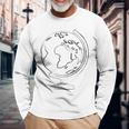 Geography World Globe Earth Planet Long Sleeve T-Shirt Gifts for Old Men