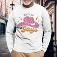 Lets Go Gays Lgbt Pride Cowboy Hat Retro Gay Rights Ally Long Sleeve T-Shirt T-Shirt Gifts for Old Men