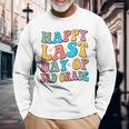 Happy Last Day Of 3Rd Grade Last Day Of School Groovy Long Sleeve T-Shirt T-Shirt Gifts for Old Men
