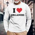 I Heart Orlando First Name I Love Personalized Stuff Long Sleeve T-Shirt Gifts for Old Men