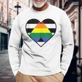 Lgbtq Straight Ally Flag Heart Lgbtqia Straight Ally Long Sleeve T-Shirt T-Shirt Gifts for Old Men