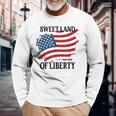 Memorial Day Sweet Land Of Liberty American Flag Long Sleeve T-Shirt Gifts for Old Men