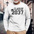 Pre-K Class Of 2037 First Day School Grow With Me Graduation Long Sleeve T-Shirt Gifts for Old Men