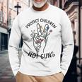 Protect Children Not Guns End Gun Violence Anti Gun Orange Long Sleeve T-Shirt T-Shirt Gifts for Old Men