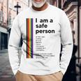 I Am A Safe Person Ally Lgbt Proud Gay Lesbian Lgbt Month Long Sleeve T-Shirt T-Shirt Gifts for Old Men