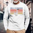 Silly Goose On The Loose Silly Goose University Retro Long Sleeve T-Shirt T-Shirt Gifts for Old Men