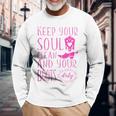 Soul Clean Boots Dirty Cute Pink Cowgirl Boots Rancher Long Sleeve T-Shirt Gifts for Old Men