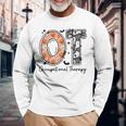 Spooky Occupational Therapy Therapist Halloween Ota Ot Long Sleeve T-Shirt Gifts for Old Men