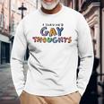 I Survived Gay Thoughts Long Sleeve T-Shirt Gifts for Old Men