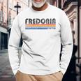 Vintage 1980S Style Fredonia New York Long Sleeve T-Shirt Gifts for Old Men