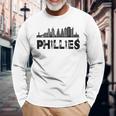 Vintage Philly Baseball Lovers Baseball Fans Baseball Long Sleeve T-Shirt Gifts for Old Men