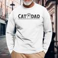 Worlds Best Cat Dad Ever Vintage Cat Dad Father Day Long Sleeve T-Shirt T-Shirt Gifts for Old Men