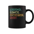 16 Years Old Legend Since October 2007 16Th Birthday Coffee Mug