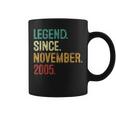 18 Years Old Legend Since November 2005 18Th Birthday Coffee Mug