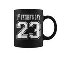 2023 New Dad Papa My First Fathers Day Football Coffee Mug
