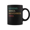 40 Years Old Legend Since November 1983 40Th Birthday Coffee Mug