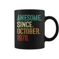45 Year Old Awesome Since October 1978 45Th Birthday Coffee Mug