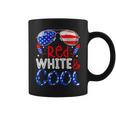 4Th Of July Red White And Cool Sunglasses American Flag Coffee Mug