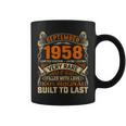 65 Year Old Born In September 1958 Retro 65Th Birthday Coffee Mug
