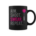 Aim Shoot Swear Repeat - Darts Coffee Mug
