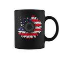 American Flag Sunflower Red White Blue Tie Dye 4Th Of July Coffee Mug