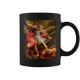 Angels Archangel Michael Defeating Satan Christian Warrior Coffee Mug